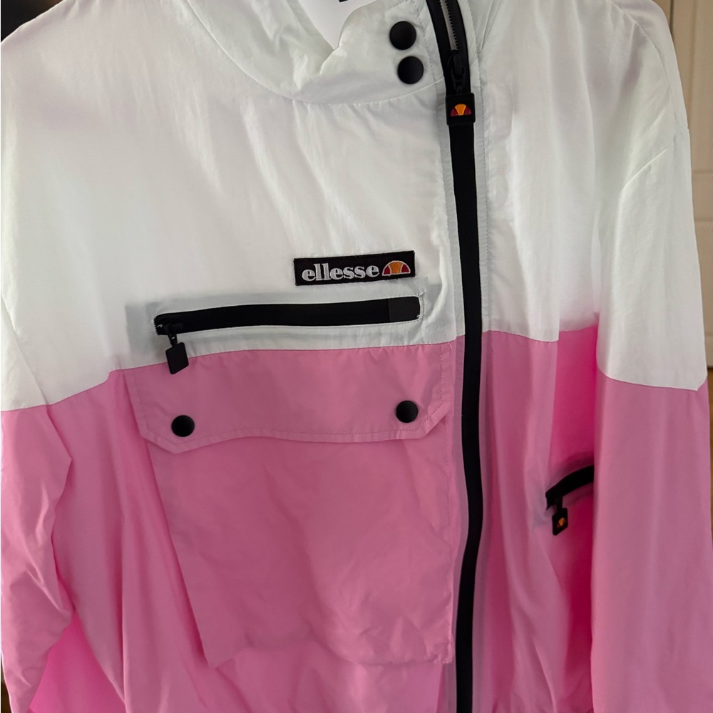 Ellesse White and Pink Jacket
